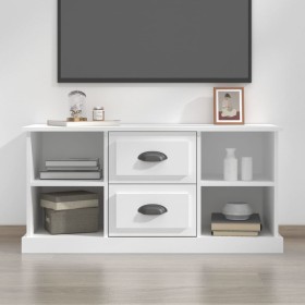 Mueble para TV madera contrachapada blanco 99,5x35,5x48 cm en Muebles TV | Comprar online en Foru.es