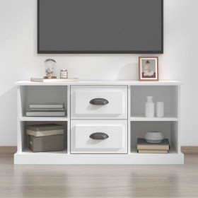 Mueble para TV madera contrachapada blanco 99,5x35,5x48 cm en Muebles TV | Comprar online en Foru.es