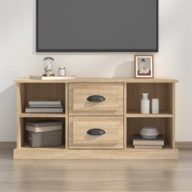 Mueble para TV madera contrachapada roble Sonoma 99,5x35,5x48cm en Muebles TV | Comprar online en Foru.es