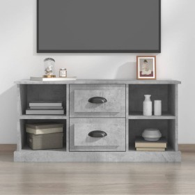 Mueble de TV madera contrachapada gris hormigón 99,5x35,5x48 cm en Muebles TV | Comprar online en Foru.es