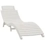 Tumbona con mesa madera maciza de acacia blanca de vidaXL, Tumbonas - Ref: Foro24-363282, Precio: 188,57 €, Descuento: %