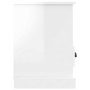 Mueble de TV madera contrachapada blanco brillo 80x35x50 cm en Muebles TV | Comprar online en Foru.es
