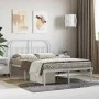 Metal bed frame with white headboard 120x190 cm by vidaXL, Beds and slatted bases - Ref: Foro24-353681, Price: 95,94 €, Disco...