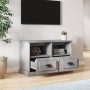 Mueble para TV madera contrachapada gris hormigón 80x35x50 cm en Muebles TV | Comprar online en Foru.es