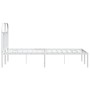 Estructura de cama de metal con cabecero blanca 120x190 cm de vidaXL, Camas y somieres - Ref: Foro24-353681, Precio: 97,41 €,...