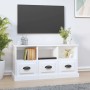 Mueble de TV madera contrachapada blanco 100x35x50 cm en Muebles TV | Comprar online en Foru.es