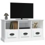 Mueble de TV madera contrachapada blanco 100x35x50 cm en Muebles TV | Comprar online en Foru.es