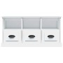 Mueble de TV madera contrachapada blanco 100x35x50 cm en Muebles TV | Comprar online en Foru.es