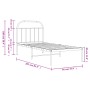 Estructura de cama de metal con cabecero blanco 90x200 cm de vidaXL, Camas y somieres - Ref: Foro24-353677, Precio: 80,24 €, ...