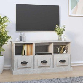 Mueble para TV madera contrachapada gris hormigón 100x35x50 cm en Muebles TV | Comprar online en Foru.es