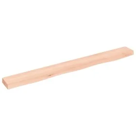 Estante de pared madera maciza de roble sin tratar 100x10x4 cm de vidaXL, Estantes y estanterías - Ref: Foro24-363555, Precio...