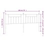 Cabecero de metal blanco 193 cm de vidaXL, Cabeceros y pies de cama - Ref: Foro24-353623, Precio: 40,87 €, Descuento: %