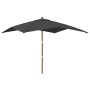 Sombrilla jardín poste de madera gris antracita 300x300x273 cm de vidaXL, Sombrillas - Ref: Foro24-363193, Precio: 82,44 €, D...
