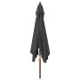 Sombrilla jardín poste de madera gris antracita 300x300x273 cm de vidaXL, Sombrillas - Ref: Foro24-363193, Precio: 82,44 €, D...