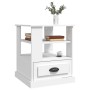 Mesa auxiliar madera contrachapada blanco 50x50x60 cm en Mesas auxiliares | Comprar online en Foru.es