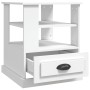 Mesa auxiliar madera contrachapada blanco 50x50x60 cm en Mesas auxiliares | Comprar online en Foru.es