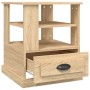 Mesa auxiliar madera contrachapada roble Sonoma 50x50x60 cm en Mesas auxiliares | Comprar online en Foru.es