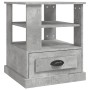 Mesa auxiliar madera contrachapada gris hormigón 50x50x60 cm en Mesas auxiliares | Comprar online en Foru.es