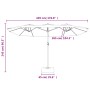 Sombrilla doble azul celeste 449x245 cm de vidaXL, Sombrillas - Ref: Foro24-362952, Precio: 168,59 €, Descuento: %