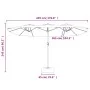 Sombrilla doble azul celeste 449x245 cm de vidaXL, Sombrillas - Ref: Foro24-362952, Precio: 166,21 €, Descuento: %