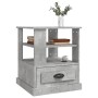 Mesa auxiliar madera contrachapada gris hormigón 50x50x60 cm en Mesas auxiliares | Comprar online en Foru.es