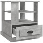 Mesa auxiliar madera contrachapada gris hormigón 50x50x60 cm en Mesas auxiliares | Comprar online en Foru.es