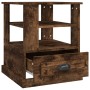 Mesa auxiliar madera contrachapada roble ahumado 50x50x60 cm en Mesas auxiliares | Comprar online en Foru.es