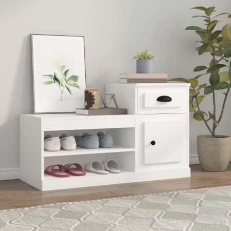 Mueble zapatero madera contrachapada blanco 100x42x60 cm en Zapateros y organizadores de calzado | Comprar online en Foru.es