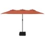 Sombrilla doble color terracota 449x245 cm de vidaXL, Sombrillas - Ref: Foro24-362950, Precio: 169,09 €, Descuento: %