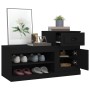 Mueble zapatero madera contrachapada negro 100x42x60 cm en Zapateros y organizadores de calzado | Comprar online en Foru.es