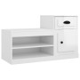 Mueble zapatero madera contrachapada blanco brillo 100x42x60 cm en Zapateros y organizadores de calzado | Comprar online en Foru