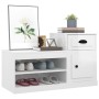 Mueble zapatero madera contrachapada blanco brillo 100x42x60 cm en Zapateros y organizadores de calzado | Comprar online en Foru