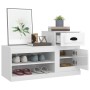 Mueble zapatero madera contrachapada blanco brillo 100x42x60 cm en Zapateros y organizadores de calzado | Comprar online en Foru