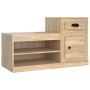 Mueble zapatero madera contrachapada roble Sonoma 100x42x60 cm en Zapateros y organizadores de calzado | Comprar online en Foru.