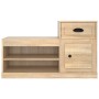 Mueble zapatero madera contrachapada roble Sonoma 100x42x60 cm en Zapateros y organizadores de calzado | Comprar online en Foru.