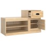 Mueble zapatero madera contrachapada roble Sonoma 100x42x60 cm en Zapateros y organizadores de calzado | Comprar online en Foru.