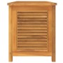 Caja de almacenaje de jardín con bolsa teca maciza 114x50x58 cm de vidaXL, Cajas de almacenaje para exteriores - Ref: Foro24-...
