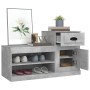 Mueble zapatero madera contrachapada gris hormigón 100x42x60 cm en Zapateros y organizadores de calzado | Comprar online en Foru