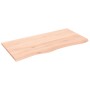 Estante de pared madera maciza de roble sin tratar 100x50x2 cm de vidaXL, Estantes y estanterías - Ref: Foro24-363566, Precio...