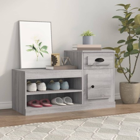 Mueble zapatero madera contrachapada gris Sonoma 100x42x60 cm en Zapateros y organizadores de calzado | Comprar online en Foru.e