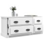 Mueble de TV madera contrachapada blanco brillo 100x35,5x45 cm en Muebles TV | Comprar online en Foru.es