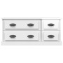 Mueble de TV madera contrachapada blanco brillo 100x35,5x45 cm en Muebles TV | Comprar online en Foru.es