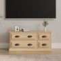 Mueble para TV madera contrachapada roble Sonoma 100x35,5x45 cm en Muebles TV | Comprar online en Foru.es