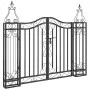 Puerta de jardín de hierro forjado negro 121x8x100 cm de vidaXL, Puertas de jardín - Ref: Foro24-363430, Precio: 102,57 €, De...