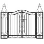 Puerta de jardín de hierro forjado negro 121x8x100 cm de vidaXL, Puertas de jardín - Ref: Foro24-363430, Precio: 102,57 €, De...