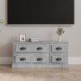 Mueble de TV madera contrachapada gris hormigón 100x35,5x45 cm en Muebles TV | Comprar online en Foru.es