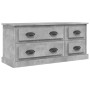 Mueble de TV madera contrachapada gris hormigón 100x35,5x45 cm en Muebles TV | Comprar online en Foru.es