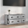 Mueble de TV madera contrachapada gris hormigón 100x35,5x45 cm en Muebles TV | Comprar online en Foru.es