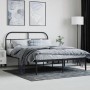 Estructura de cama con cabecero metal negro 140x190 cm de vidaXL, Camas y somieres - Ref: Foro24-353635, Precio: 109,53 €, De...