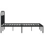 Estructura de cama con cabecero metal negro 140x190 cm de vidaXL, Camas y somieres - Ref: Foro24-353635, Precio: 109,53 €, De...